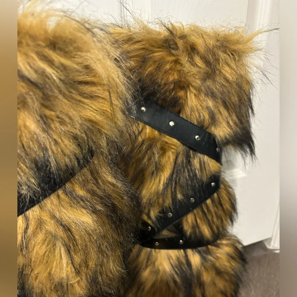 Dolls Kill / Club Exx Brown Wild Instinct Faux Fur Boots